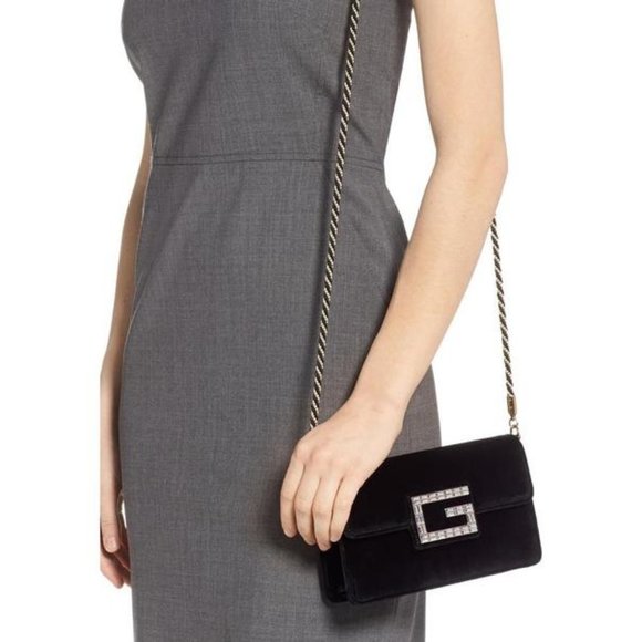 Gucci Mini Broadway Velvet Crystal Crossbody Bag NEW W DUST BAG VERY RARE BAG! - Picture 8 of 9